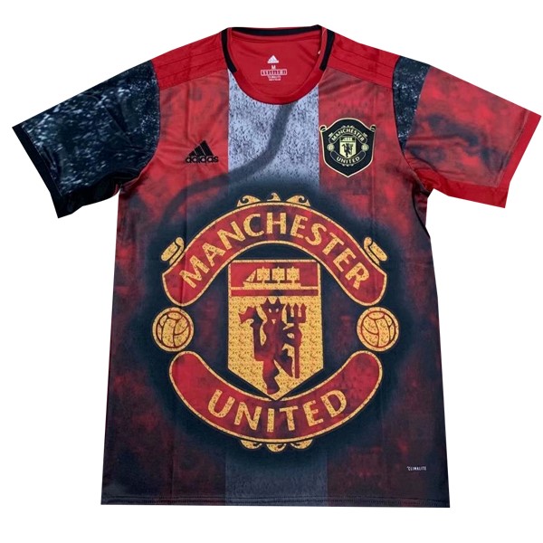 Camiseta de Entrenamiento Manchester United 2019 2020 Rojo Negro